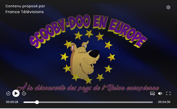 Capture d'écran de la série de vidéos Scooby-Doo en Europe