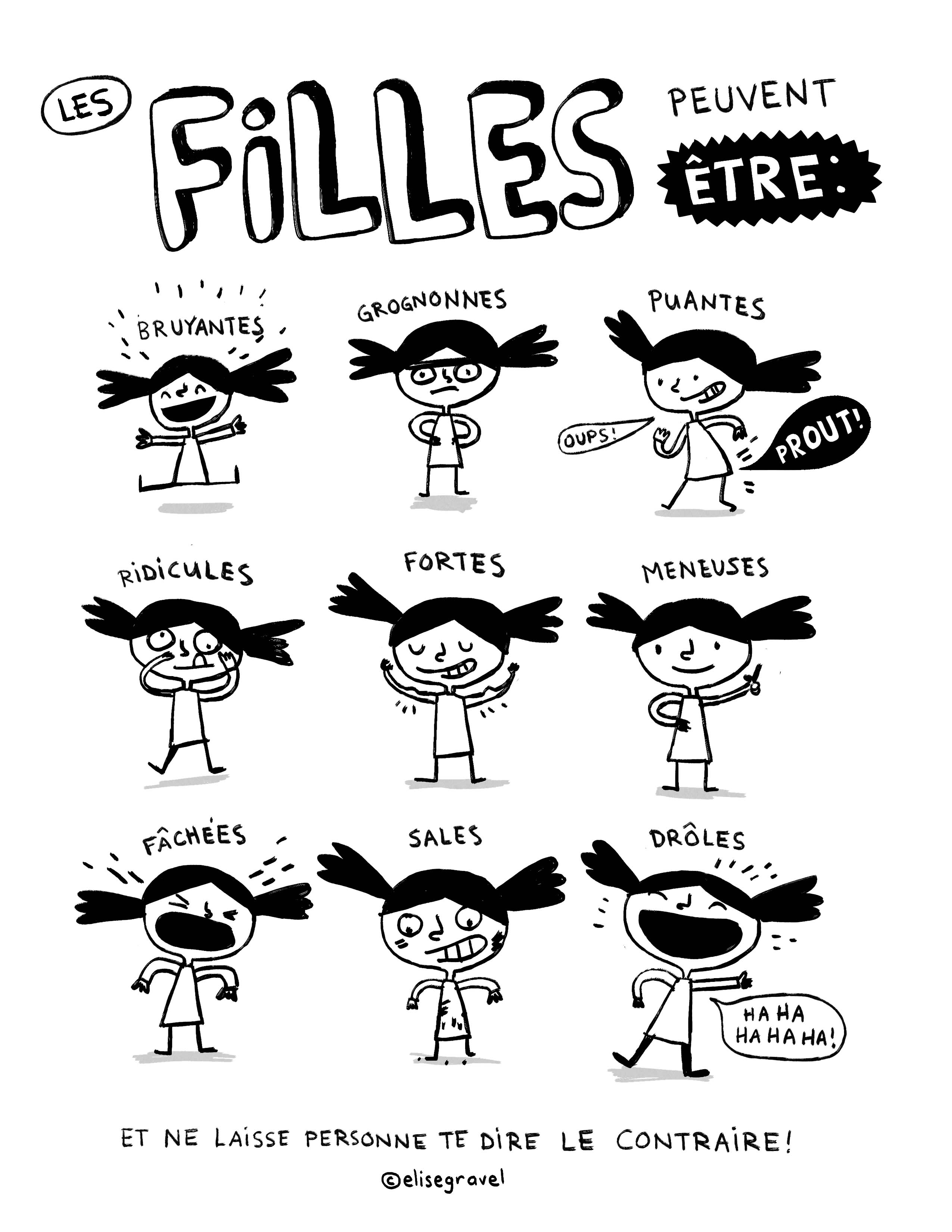 Exemple de planche dessinée par Elise Gravel